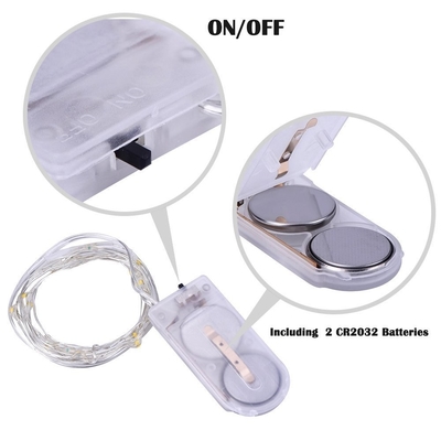 7.2ft Battery Operated Led String Lights , Outdoor Copper Wire String Lights