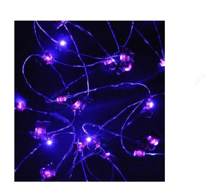 La luce notturna del sensore di 20 LED, corda porpora della farfalla si accende per nozze/giardino