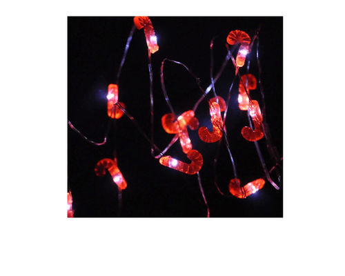 Progettazione elegante della gruccia 20 LED della luce notturna rossa del sensore per le feste di Natale